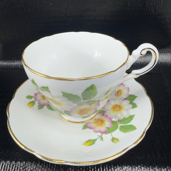 Vintage Regency Teacup Saucer Set Floral Pattern Bone China Made In England VTG - Picture 14 of 15